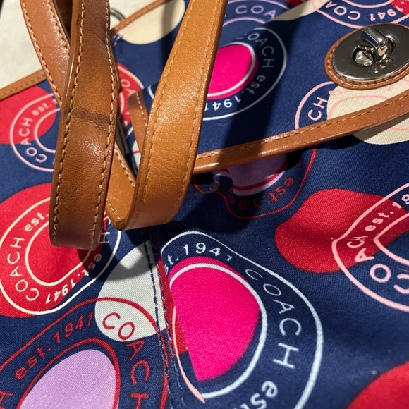 Coach Leah Polka Dot Print Bag - Picture 4 of 4